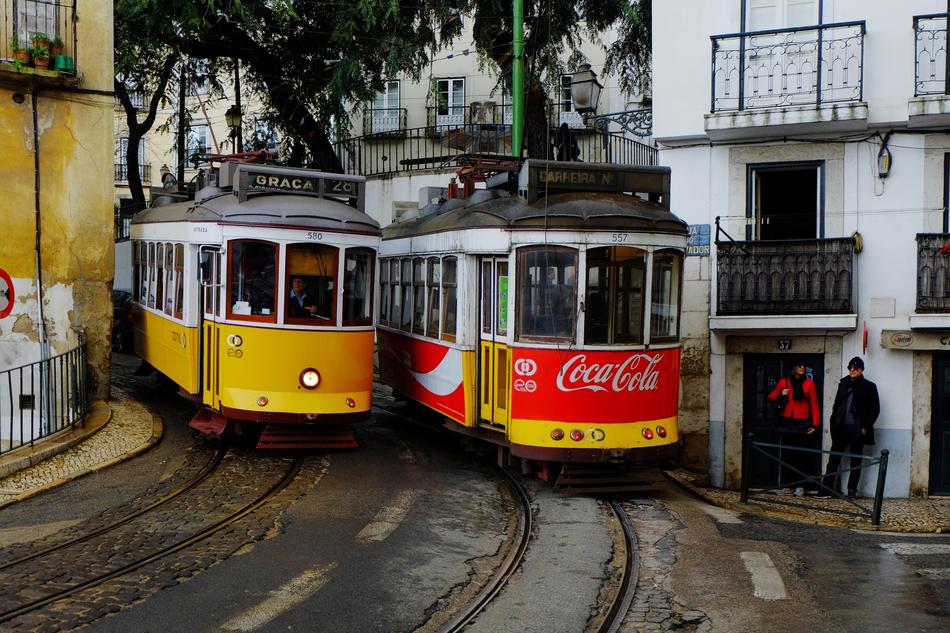 Lisbon Tram Yellow