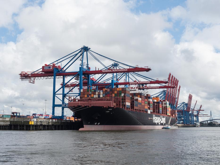 Container Ship Port Hamburg