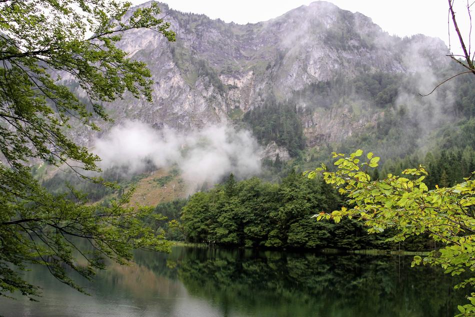Lake Mountains Fog