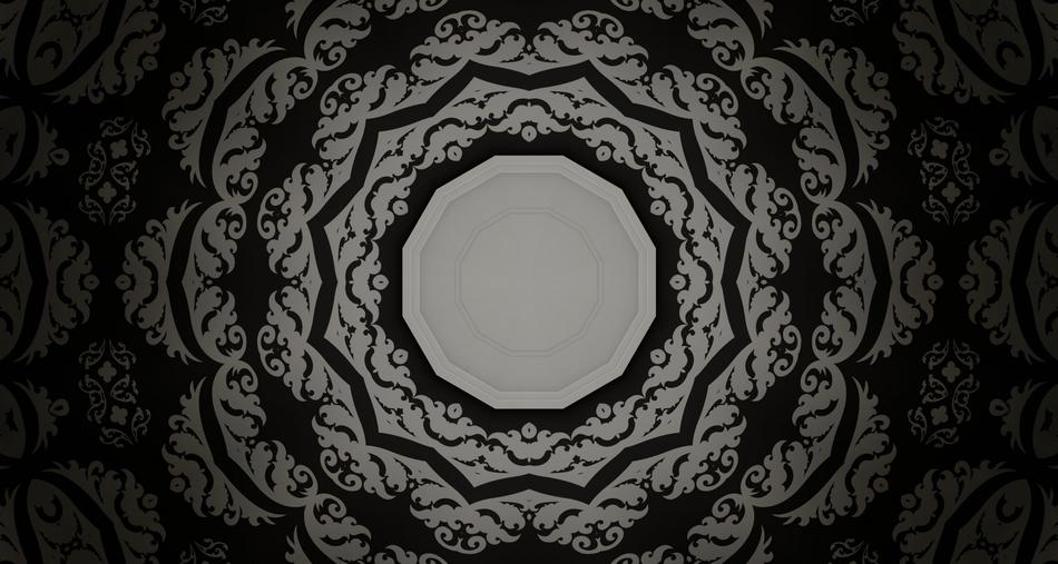 Grey and black, circle texture with the patterns, among the darkness, clipart