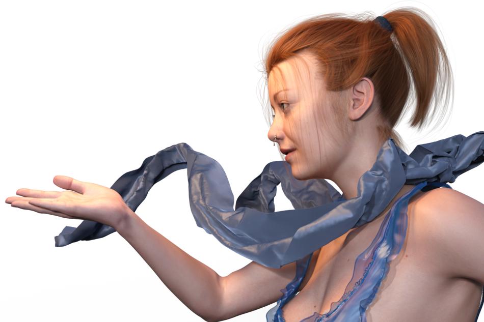 woman scarf wind fashion female