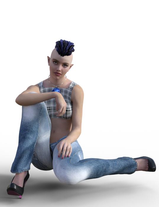 woman style sitting relaxed