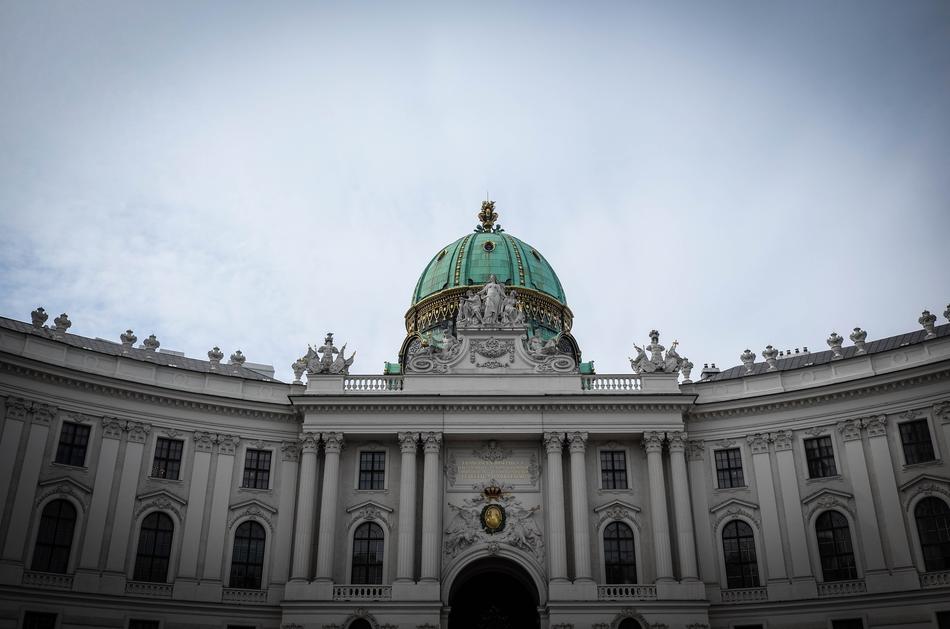 Vienna Hofburg Imperial Palace on a cloudy day