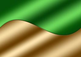 green and gold waves