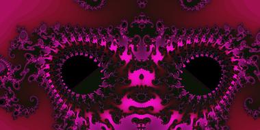 Pink, purple and red, fractal patterns on clipart