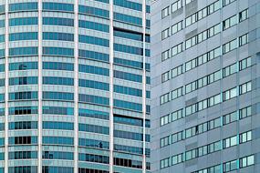 Tower Building Modern blue windows