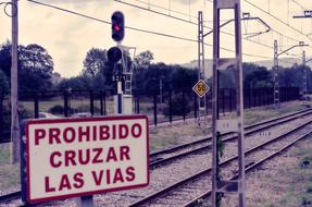 railroad into a traffic light