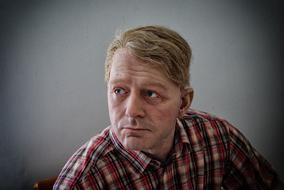 casual caucasian man, wax figure