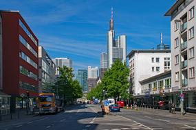 traffic of modern frankfurt