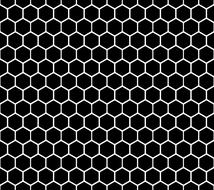 black and white hexagon pattern