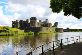 landscape of Castle Fort and Lake