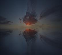sunset in a seascape