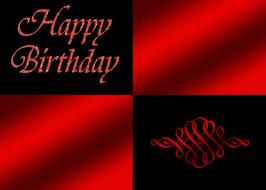 happy birthday on greeting card