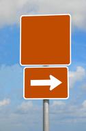 Blank Road Sign arrow
