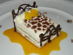 sweets in the form of a bed