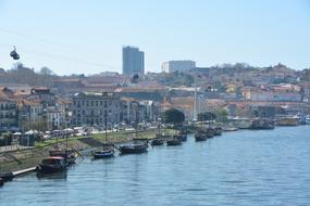 landscape of Riverfront Port in city