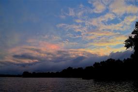 view of Sunset Clouds at evening
