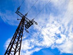 photo of electric mast at Blue Cloudy Sky