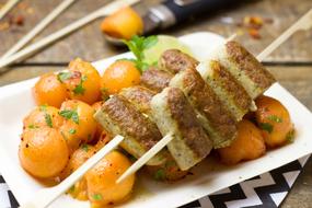 meat kebab on the table