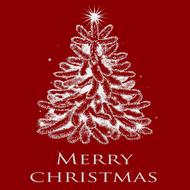christmas red white christmas tree