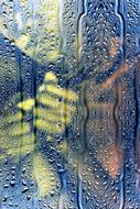 girl with a background of water drops