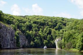 lake hidden in the rocks