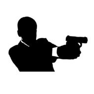 man gun police or criminal drawing