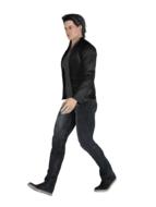 3d man in a walking pose on a white background