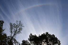 colorful rainbow in the sunny sky