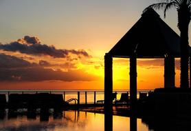 Atlantic Ocean Water at sunset