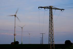 Energy Current Electricity blue sky