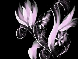 flowers background black wallpaper