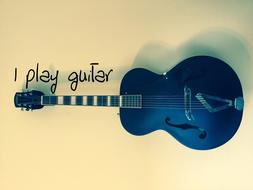 i play Guitar blue