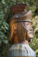 Romans Helmet Antiquity wood statue