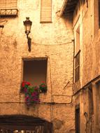 lantern on Facade of Old House