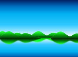 cartoon nature mountains background