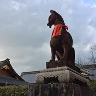 japan Monastery cat statue