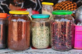 fragrant spices in a jar