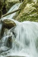 large waterfall on the rocks