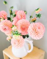 homemade flowers in a vase