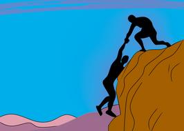 falling help man drawing
