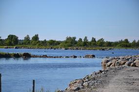 beautiful landscape of rocks and lakes