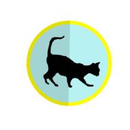 cat shadow clipart icon animals