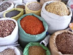 fragrant spices in bags