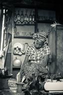 Lady Home ethiopia black and white