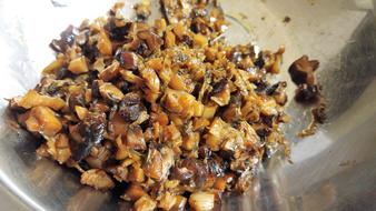 Fatty fried vegetables