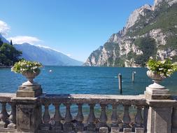 balustrade at Garda Lake, italy, malcesine