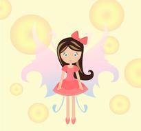 doll bubbles wings fairy drawing