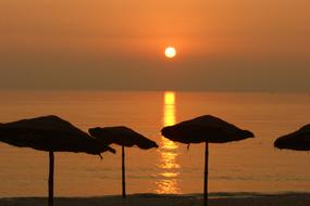 Sunrise over Sea shore