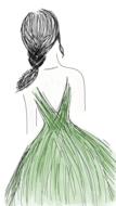 lady back woman portrait young